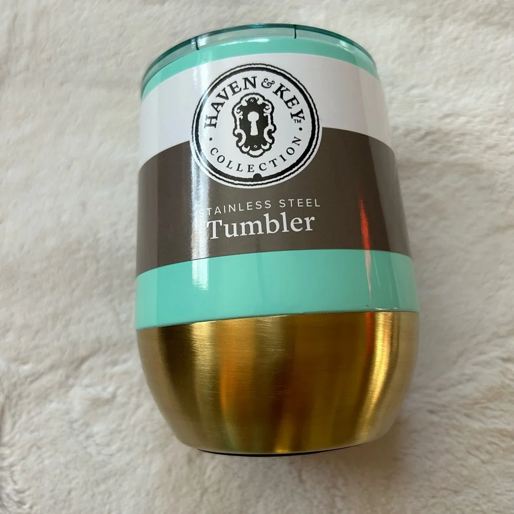 NEW Haven & Key Mint Blue & Copper Tumbler - Picture 3 of 8